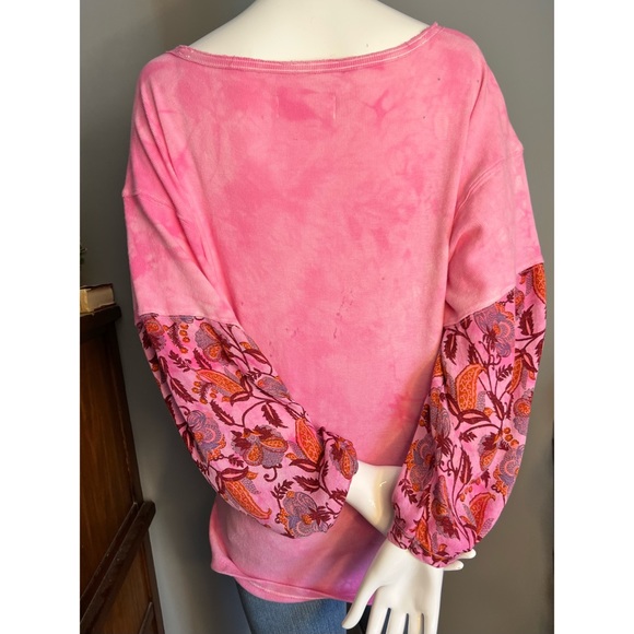 Anthropologie : dyed mixed material blouse - Picture 1 of 14